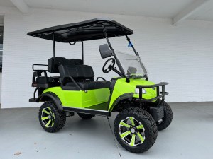 Lime Green Evolution Forester Lithium Electric Golf Cart for sale